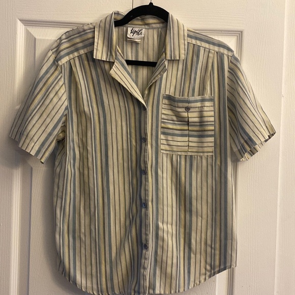 Tap & Co vintage cotton button up blouse single stitch size S made in the US‎ - Picture 1 of 6